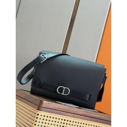 Borse Firmate Replica a tracolla Dior Normandie con patta nera
