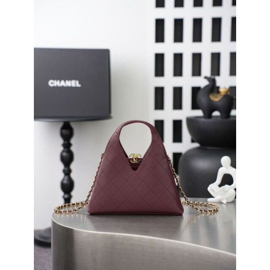 Replica Perfetta Chanel AS6392 triangolare trapuntata bordeaux