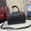 Borsa Gucci Boston media con emblema GG 848886 Nero