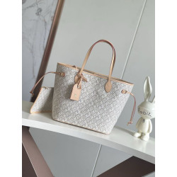 Borsa Louis Vuitton Neverfull MM M2A381 jacquard bianco