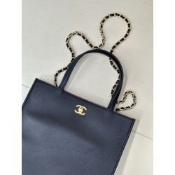 Borse Firmate Replica shopping verticale piccola Chanel AS6452 Nero