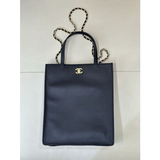 Borse Firmate Replica shopping verticale piccola Chanel AS6452 Nero