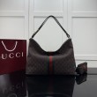 Borsa tote grande Gucci Giglio A008NS tela GG bordeaux