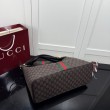Borsa tote grande Gucci Giglio A008NS tela GG bordeaux