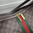 Borsa tote grande Gucci Giglio A008NS tela GG bordeaux
