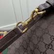 Borsa tote grande Gucci Giglio A008NS tela GG bordeaux