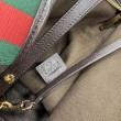 Borsa tote grande Gucci Giglio A008NS tela GG bordeaux