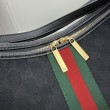 Borsa tote grande Gucci Giglio A008NS tela GG nera