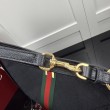 Borsa tote grande Gucci Giglio A008NS tela GG nera