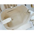 Borsa tote verticale Dior Tweed Toujours motivo Cannage Blu