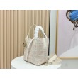 Borse Firmate Replica tote verticale Dior Tweed Toujours motivo Cannage rosa