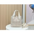Borse Firmate Replica tote verticale Dior Tweed Toujours motivo Cannage rosa