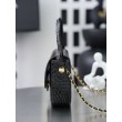 Mini borsa a tracolla Chanel stampa coccodrillo AS6424 Nero