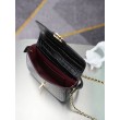 Mini borsa a tracolla Chanel stampa coccodrillo AS6424 Nero