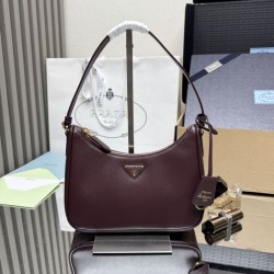 Replica perfette Borse  Alta Qualità Prada Re-Edition 2005 Saffiano Borgogna