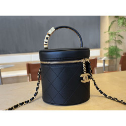 Borsa cosmetica vintage Chanel AS1625 Nero