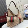 Borse Replica tote grande Gucci Giglio A008NS tela GG marrone