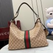 Borse Replica tote grande Gucci Giglio A008NS tela GG marrone