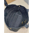 Borsa tote Icare YSL Saint Laurent con intreccio rafia Nero Borsa tote Icare YSL Saint Laurent con intreccio rafia Nero