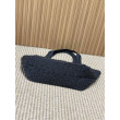Borsa tote Icare YSL Saint Laurent con intreccio rafia Nero Borsa tote Icare YSL Saint Laurent con intreccio rafia Nero