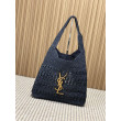 Borsa tote Icare YSL Saint Laurent con intreccio rafia Nero Borsa tote Icare YSL Saint Laurent con intreccio rafia Nero