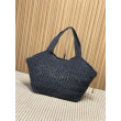 Borsa tote Icare YSL Saint Laurent con intreccio rafia Nero Borsa tote Icare YSL Saint Laurent con intreccio rafia Nero