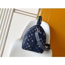 163c01 LV Keepall Bandoulière 50 Borsa da viaggio M28836 Blu