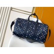 163c01 LV Keepall Bandoulière 50 Borsa da viaggio M28836 Blu