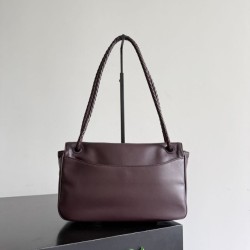 Replica perfette Qualità superiore replica a tracolla piccola BV Bottega Veneta Madison Borgogna