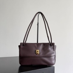 Replica perfette Qualità superiore replica a tracolla piccola BV Bottega Veneta Madison Borgogna