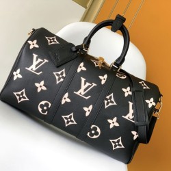 Replica perfette 163C01 Borsa Keepall Bandoulière 45 M46670 M46671 nera