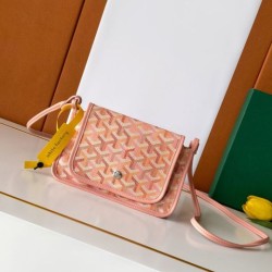 Replica perfette Portafoglio Goyard Plumet Tela Goyardine Rosa cipria