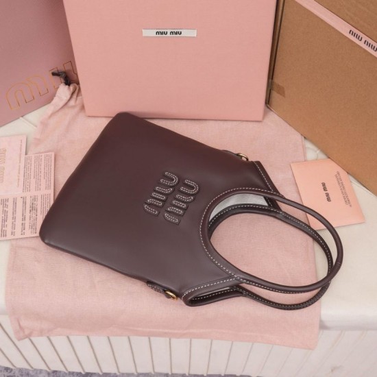 Sito Replica Borse Firmate tote Miu Miu Ivy 5BA281 caffè Imitazioni Replica perfette Borse Firmate tote Miu Miu Ivy 5BA281 caffè
