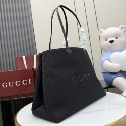 Replica perfette Borsa tote grande Gucci NY A00B4R tela GG nera