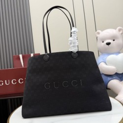 Replica perfette Borsa tote grande Gucci NY A00B4R tela GG nera