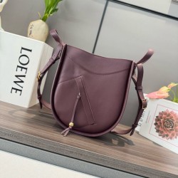 Replica perfette Borsa Loewe Hammock Slice Borgogna