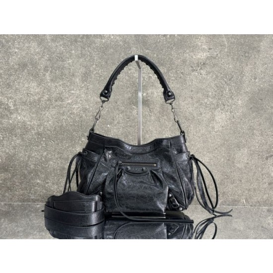 Borsa a secchiello Balenciaga Le City nera