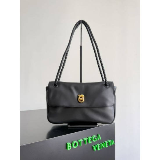 Replica Perfetta a tracolla piccola BV Bottega Veneta Madison nera