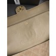 Borsa Chanel Flap Maxi scamosciata con catena AS6281 albicocca