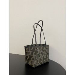Borse Imitazioni tote piccola Fendi in tessuto jacquard Marrone