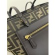 Borse Imitazioni tote piccola Fendi in tessuto jacquard Marrone
