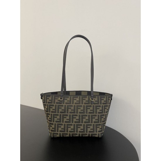 Borse Imitazioni tote piccola Fendi in tessuto jacquard Marrone