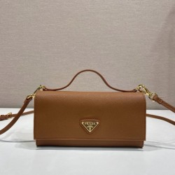 Replica perfette Mini borsa Prada 1MT042 Marrone