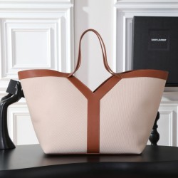 Replica perfette Borsa tote YSL Saint Laurent Y marrone