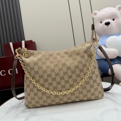 Replica perfette Borsa a tracolla piccola Gucci A006OA Lady Lunetta GG Marrone
