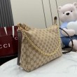 Borsa a tracolla piccola Gucci A006OA Lady Lunetta GG Marrone