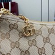 Borsa a tracolla piccola Gucci A006OA Lady Lunetta GG Marrone