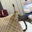 Borsa a tracolla piccola Gucci A006OA Lady Lunetta GG Marrone