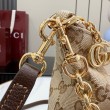 Borsa a tracolla piccola Gucci A006OA Lady Lunetta GG Marrone