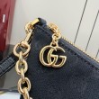 Imitazioni borse griffate a tracolla piccola Gucci A006OA Lady Lunetta GG Nero